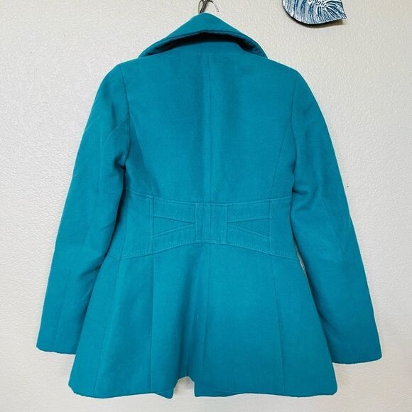 Jessica Simpson Turquoise Blue Winter Pea Coat XS - Picture 2 of 4
